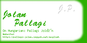 jolan pallagi business card